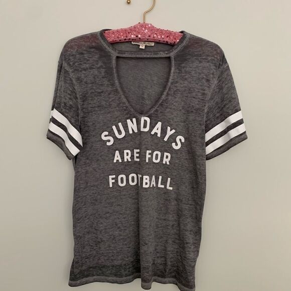 Express Burnout Football Tee Gray Size Small - Picture 2 of 7